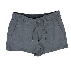 Lululemon on the fly tie waist shorts in heathered slate gray size 10 w7aszs